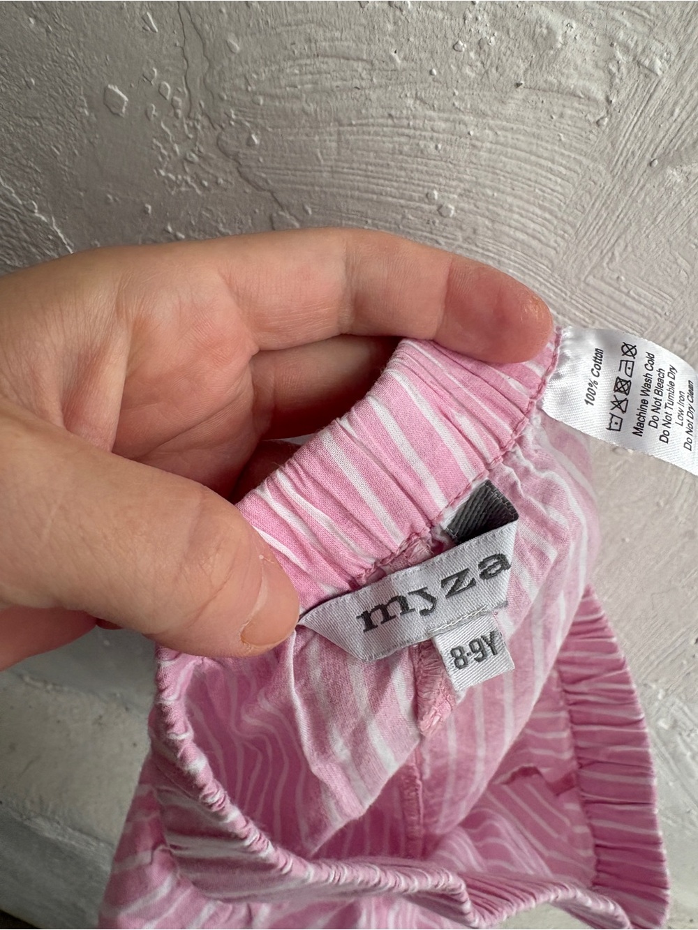 Girls 100% cotton striped shorts - Picture 3 of 5